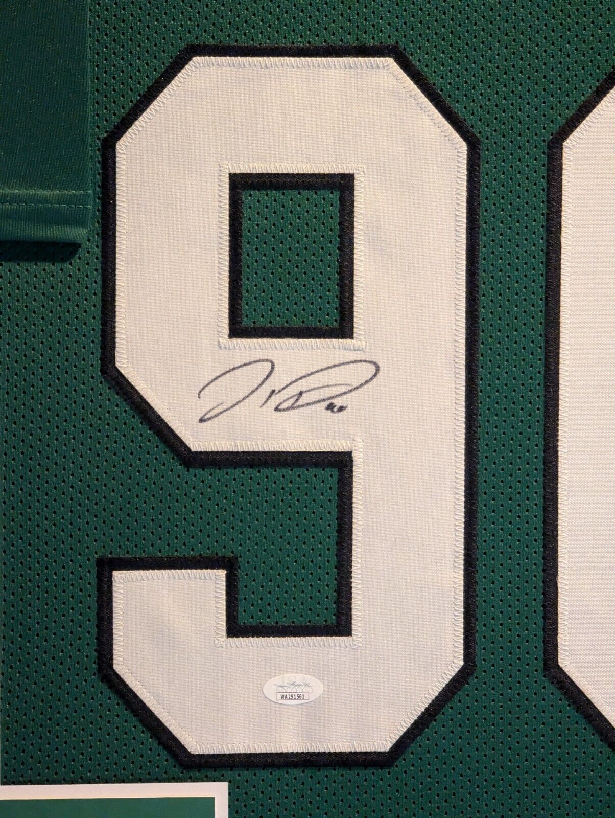 Framed Philadelphia Eagles Jordan Davis Autographed Signed Jersey Jsa Coa