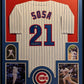 Framed Chicago Sammy Sosa Autographed Signed Jersey Beckett Coa