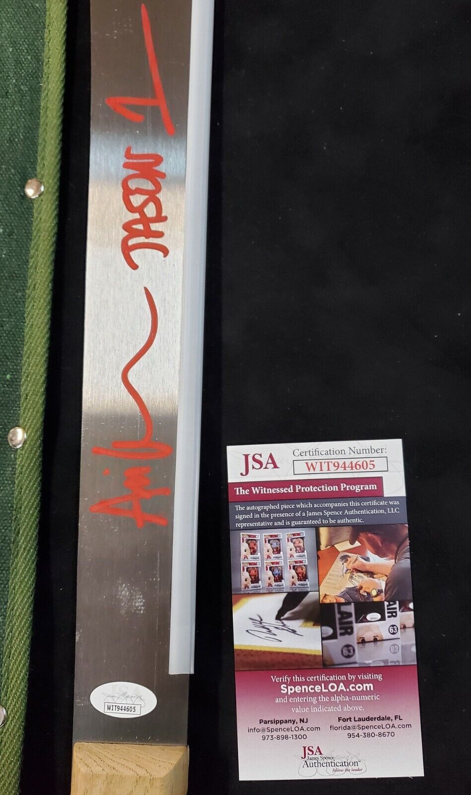 Ari Lehman Signed Inscribed Jason Voorhees Friday The 13Th Machete Jsa Coa