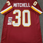 Washington Football Brian Mitchell Autographed Inscribed Jersey Jsa Coa