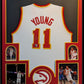 Custom Framed Atlanta Hawks Trae Young Signed Autographed Jersey Beckett Holo