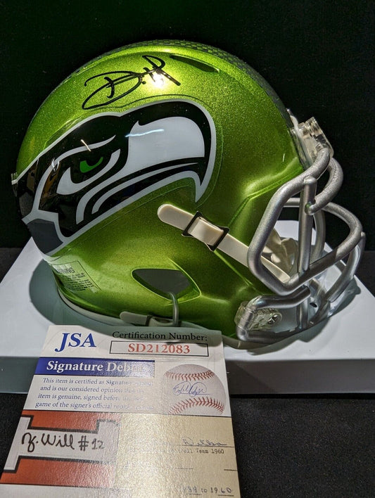 MVP Authentics Seattle Seahawks Devon Witherspoon Signed Flash Mini Helmet Jsa Coa 180 sports jersey framing , jersey framing