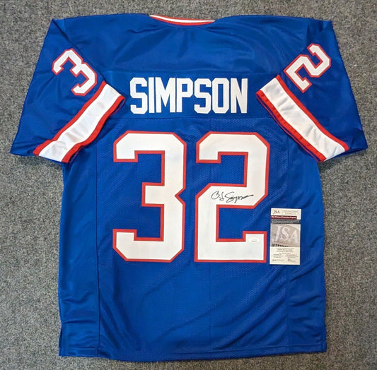 MVP Authentics Buffalo Bills Oj Simpson Autographed Signed Jersey Jsa Coa 180 sports jersey framing , jersey framing