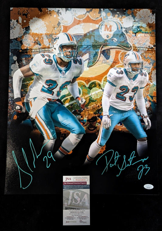 Miami Dolphins Patrick Surtain & Sam Madison Dual Signed 16X20 Photo Jsa Coa