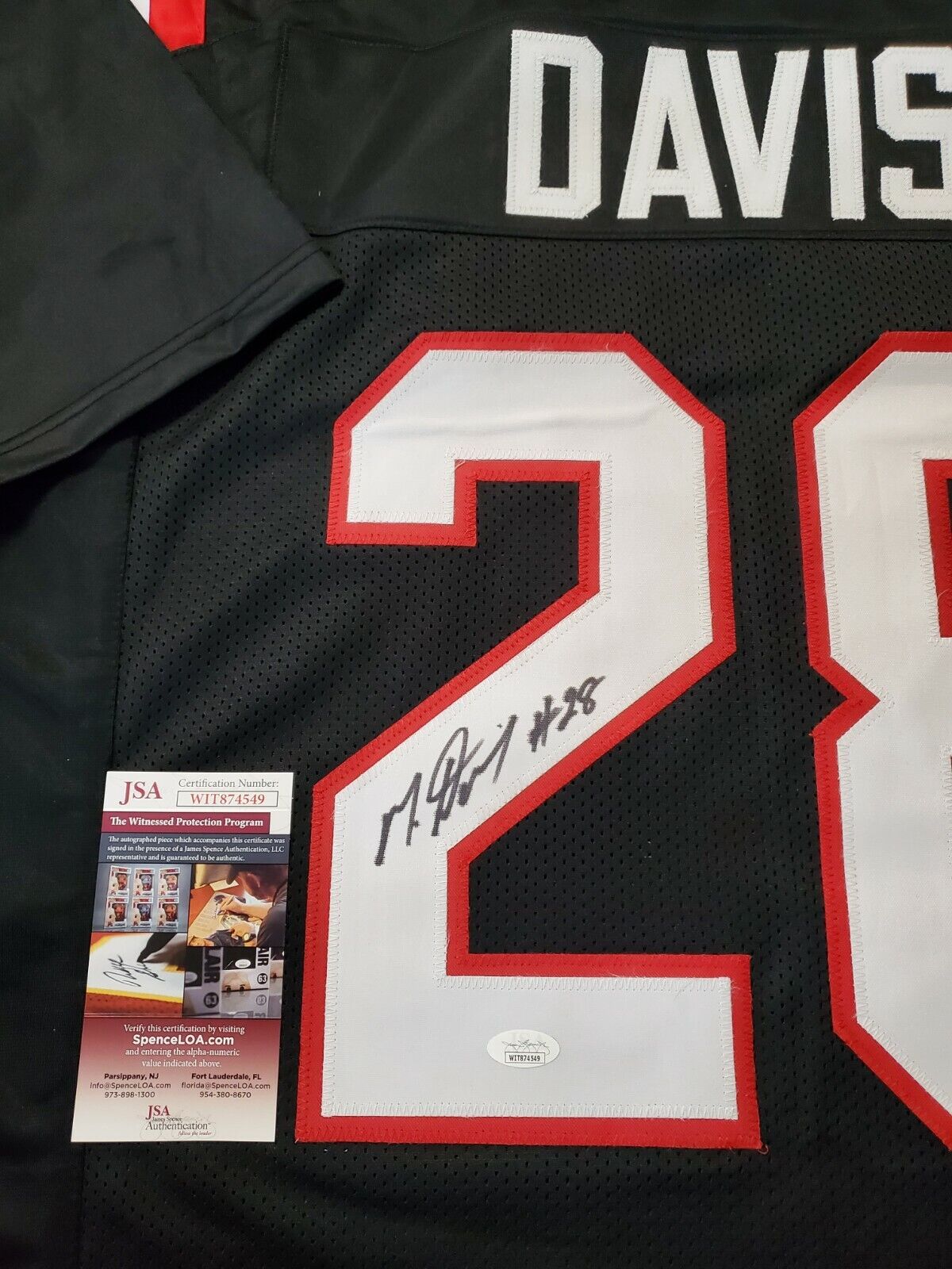 Atlanta Falcons Mike Davis Autographed Signed Jersey Jsa Coa – MVP