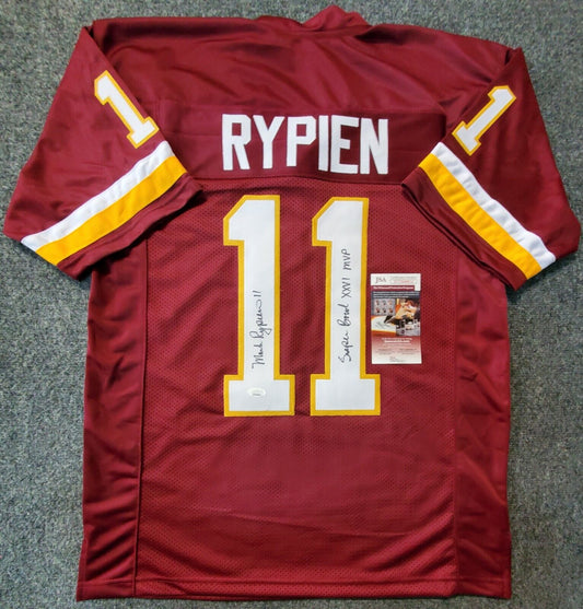 MVP Authentics Washington Football Mark Rypien Autographed Signed Inscribed Jersey Jsa Coa 180 sports jersey framing , jersey framing