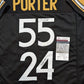 Pittsburgh Steelers Joey Porter Jr & Sr Dual Autographed Signed Jersey Jsa Coa