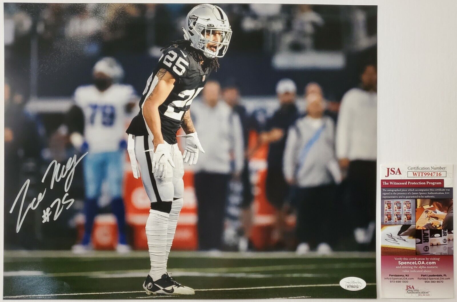 MVP Authentics Las Vegas Raiders Trevon Moehrig Autographed 11X14 Photo Jsa Coa 72 sports jersey framing , jersey framing