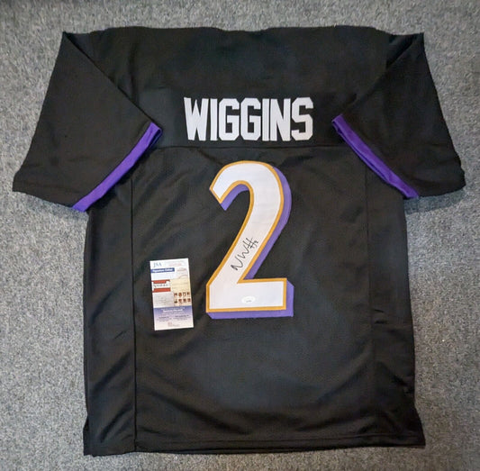 Baltimore Ravens Nate Wiggins Autographed Signed Jersey Jsa Coa