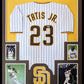 MVP Authentics Framed Fernando Tatis Jr Autographed Signed San Diego Padres Jersey Beckett Holo 719.10 sports jersey framing , jersey framing