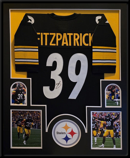 Framed Pittsburgh Steelers Minkah Fitzpatrick Autographed Signed Jersey Jsa Coa