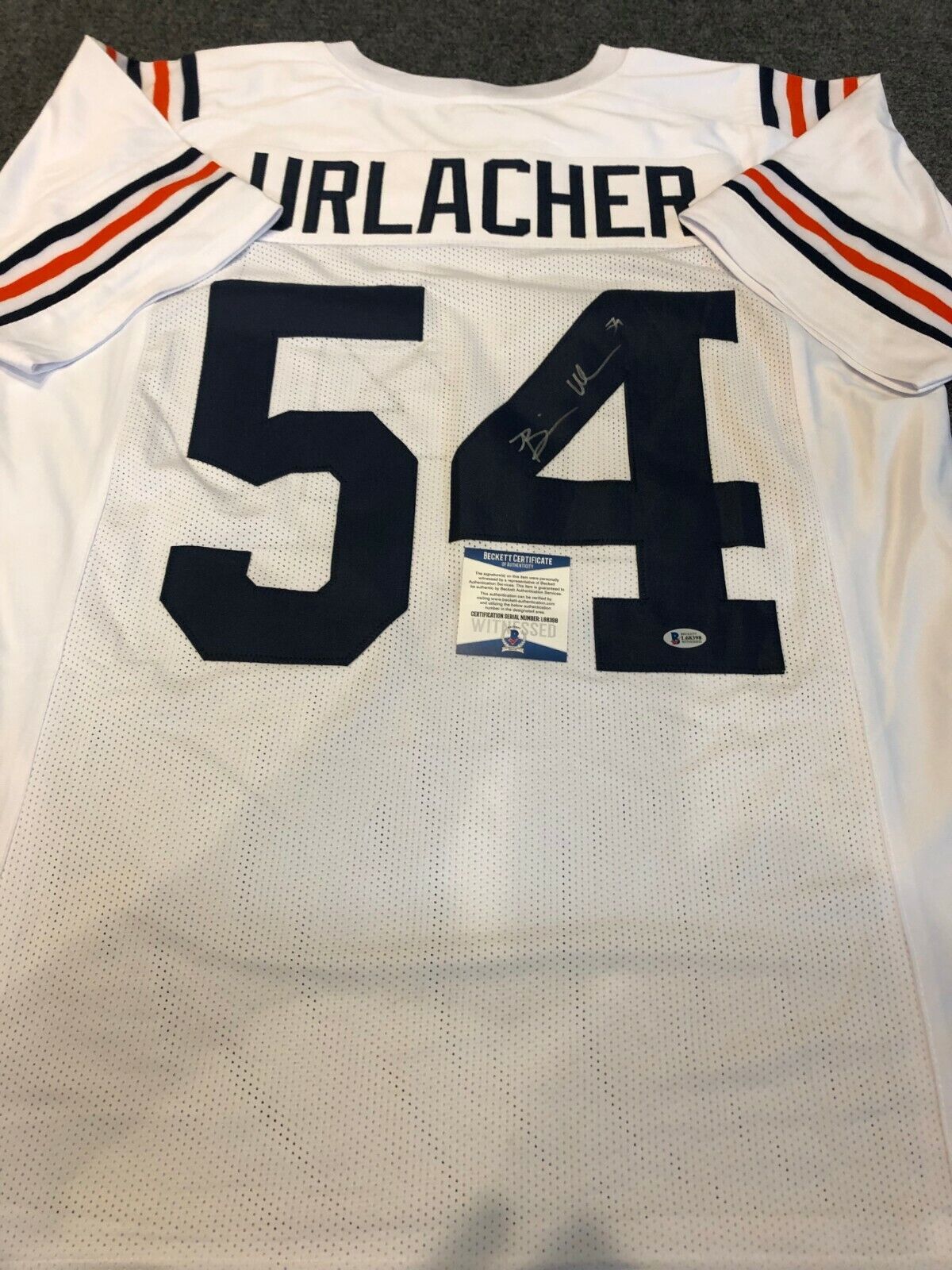 Chicago Bears Brian Urlacher Autographed Signed Jersey Beckett  Coa