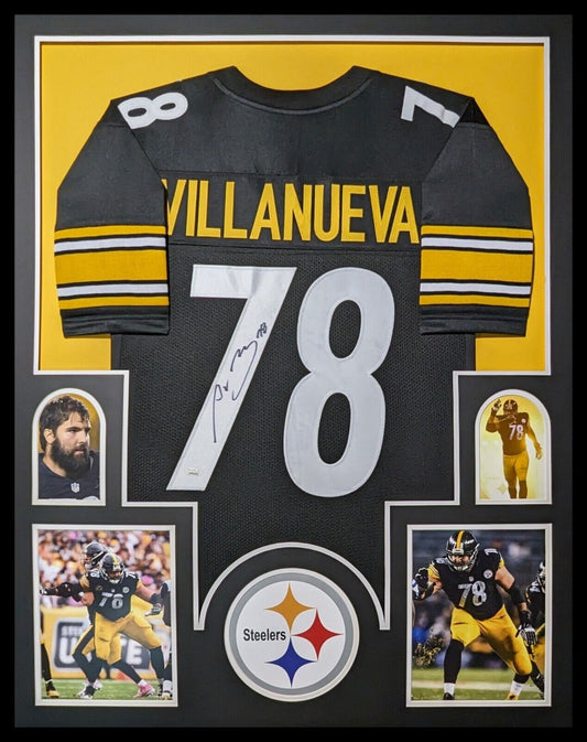 MVP Authentics Framed Pittsburgh Steelers Alejandro Villanueva Autographed Jersey Jsa Coa 539.10 sports jersey framing , jersey framing