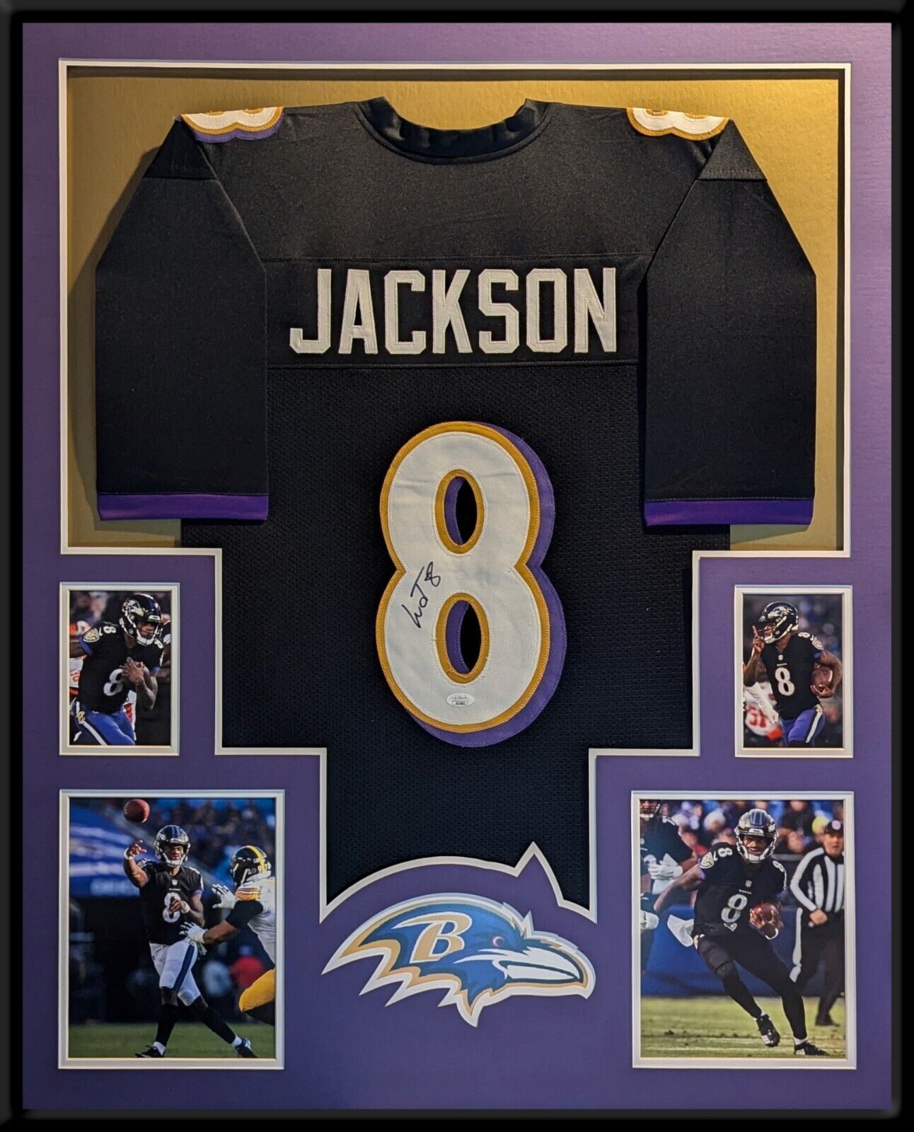 Framed Baltimore Ravens Lamar Jackson Autographed Signed Jersey Jsa Coa