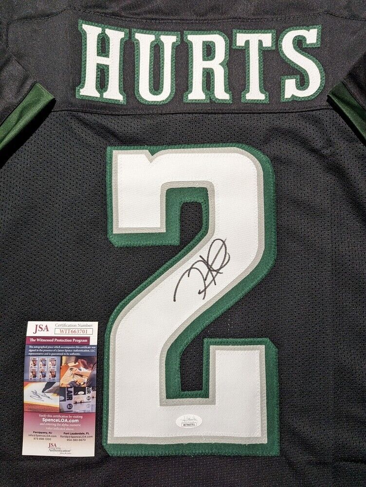 Jalen hurts autographed store jersey