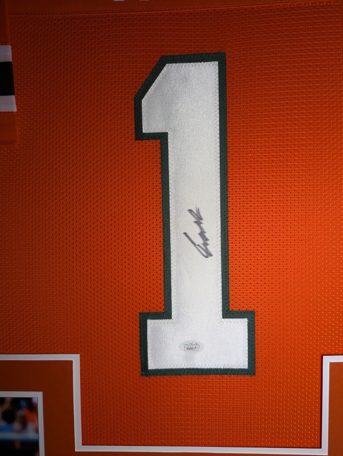 Framed Miami Hurricanes Cam Ward Autographed Signed Jersey Jsa Coa