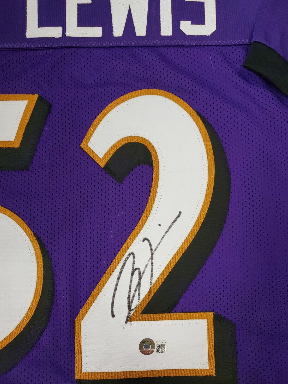 Ray Lewis Signed Jersey Ravens - COA BAS