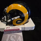 Los Angeles Rams Braden Fiske Autographed Throwback Speed Mini Helmet Jsa Coa