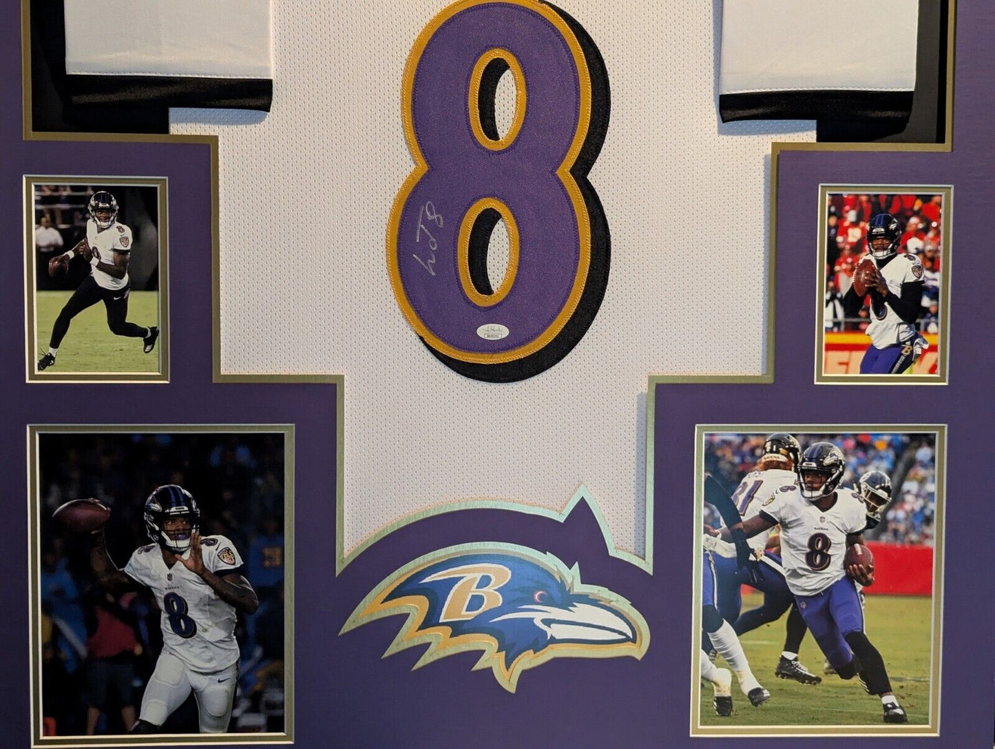 Framed Baltimore Ravens Lamar Jackson Autographed Signed Jersey Jsa Coa