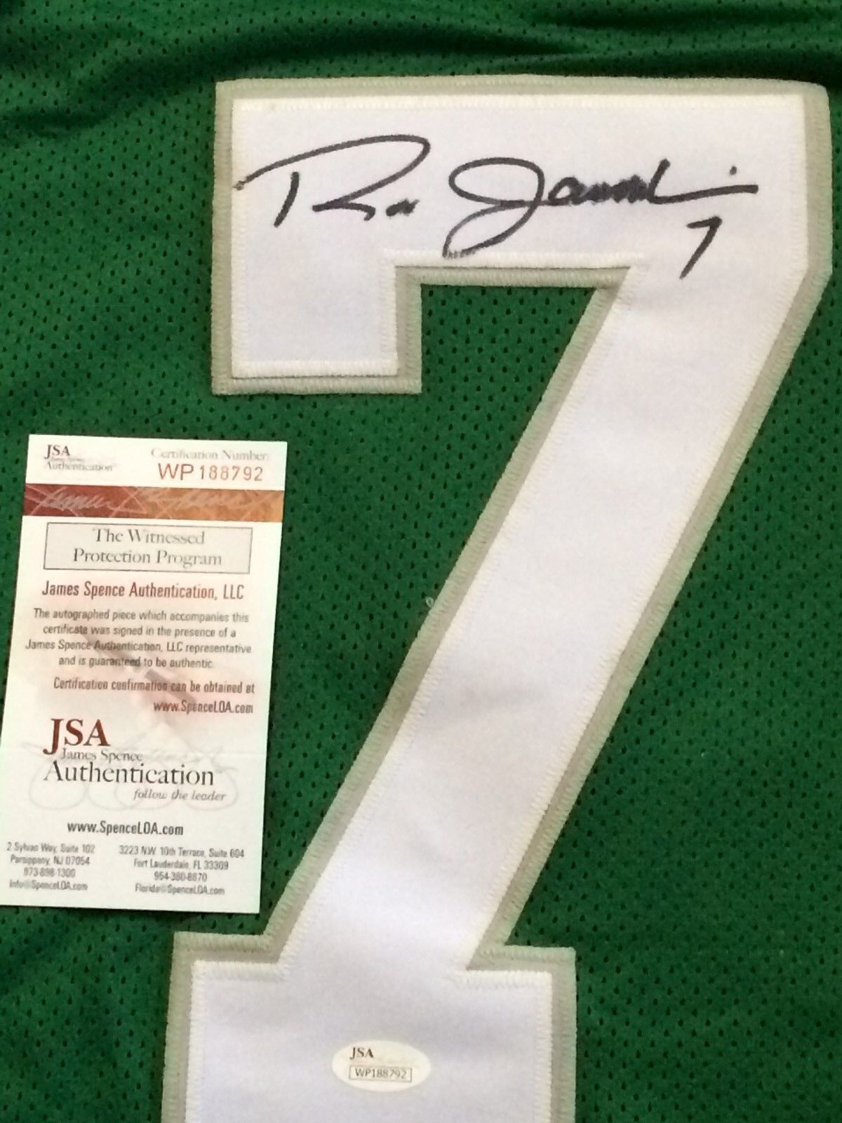 MVP Authentics Ron Jaworski Autographed Signed Philadelphia Eagles Jersey Jsa  Coa 117 sports jersey framing , jersey framing