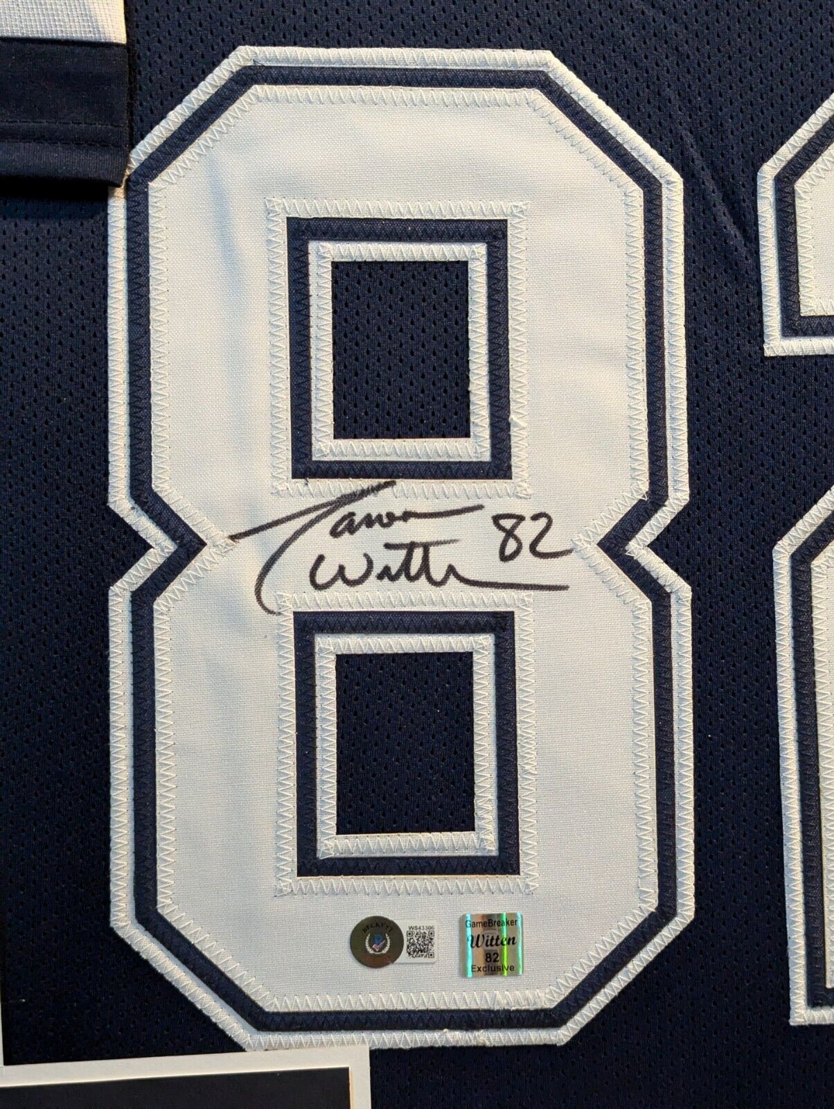 Framed Dallas Cowboys Jason Witten Autographed Signed Jersey Beckett Holo