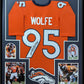 Framed Denver Broncos Derek Wolfe Autographed Signed Jersey Jsa Coa