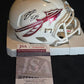 Florida State Seminoles Braden Fiske Autographed White Speed Mini Helmet Jsa