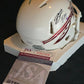 Florida State Seminoles Braden Fiske Autographed White Speed Mini Helmet Jsa