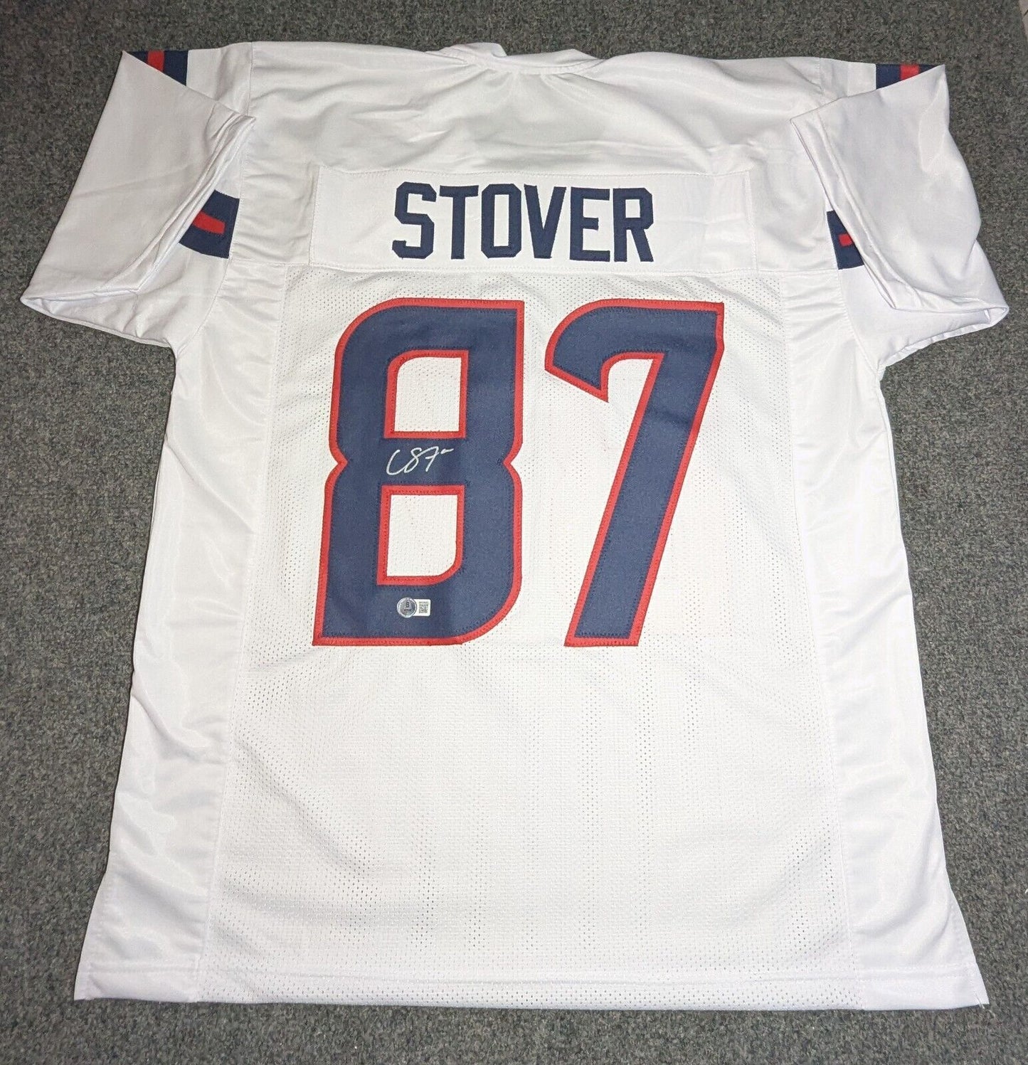 Houston Texans Cade Stover Autographed Signed Jersey Beckett Hologram