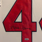 Suede Framed Atlanta Braves Hank Aaron Autographed Jersey Steiner Sports Holo