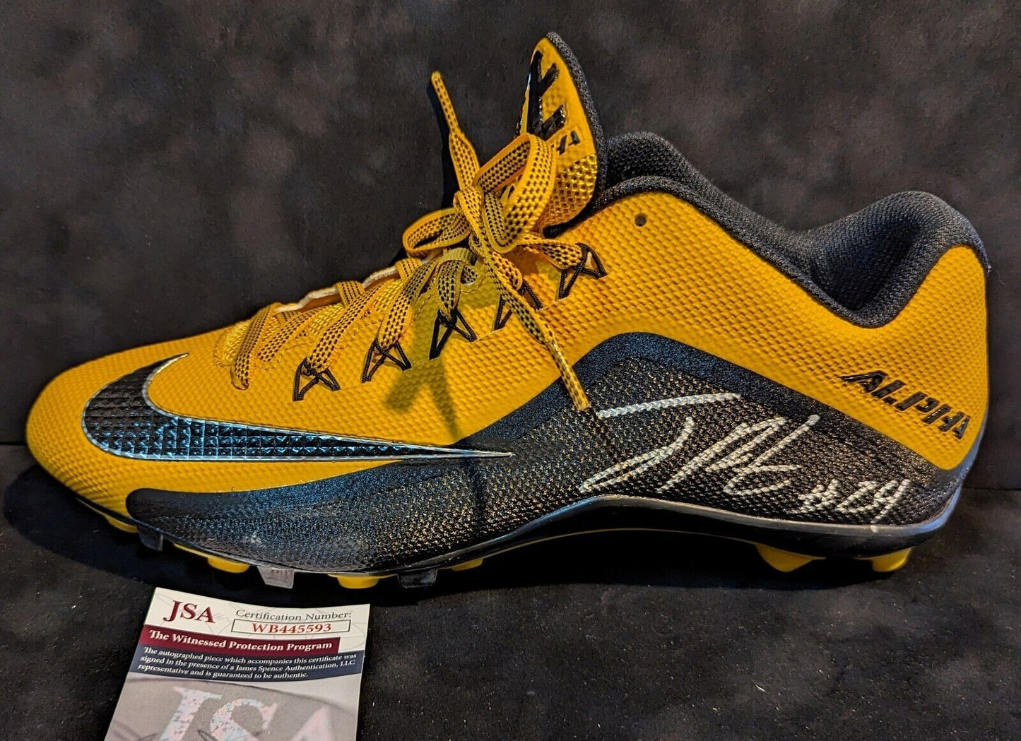 Pittsburgh Steelers Joey Porter Jr & Sr Autographed Signed Pair Cleats Jsa Coa