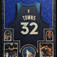 Suede Framed Minnesota Timberwolves Karl Anthony Towns Autographed Jersey Jsa