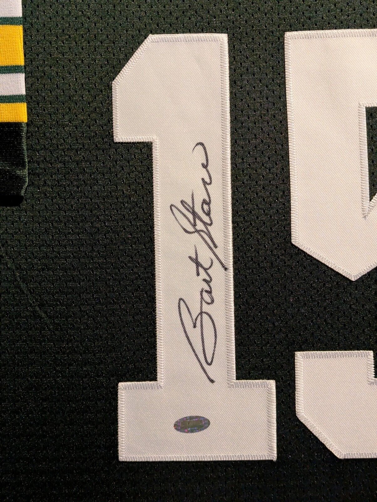 Suede Framed Green Bay Packers Bart Starr Autographed Signed Jersey Steiner Holo