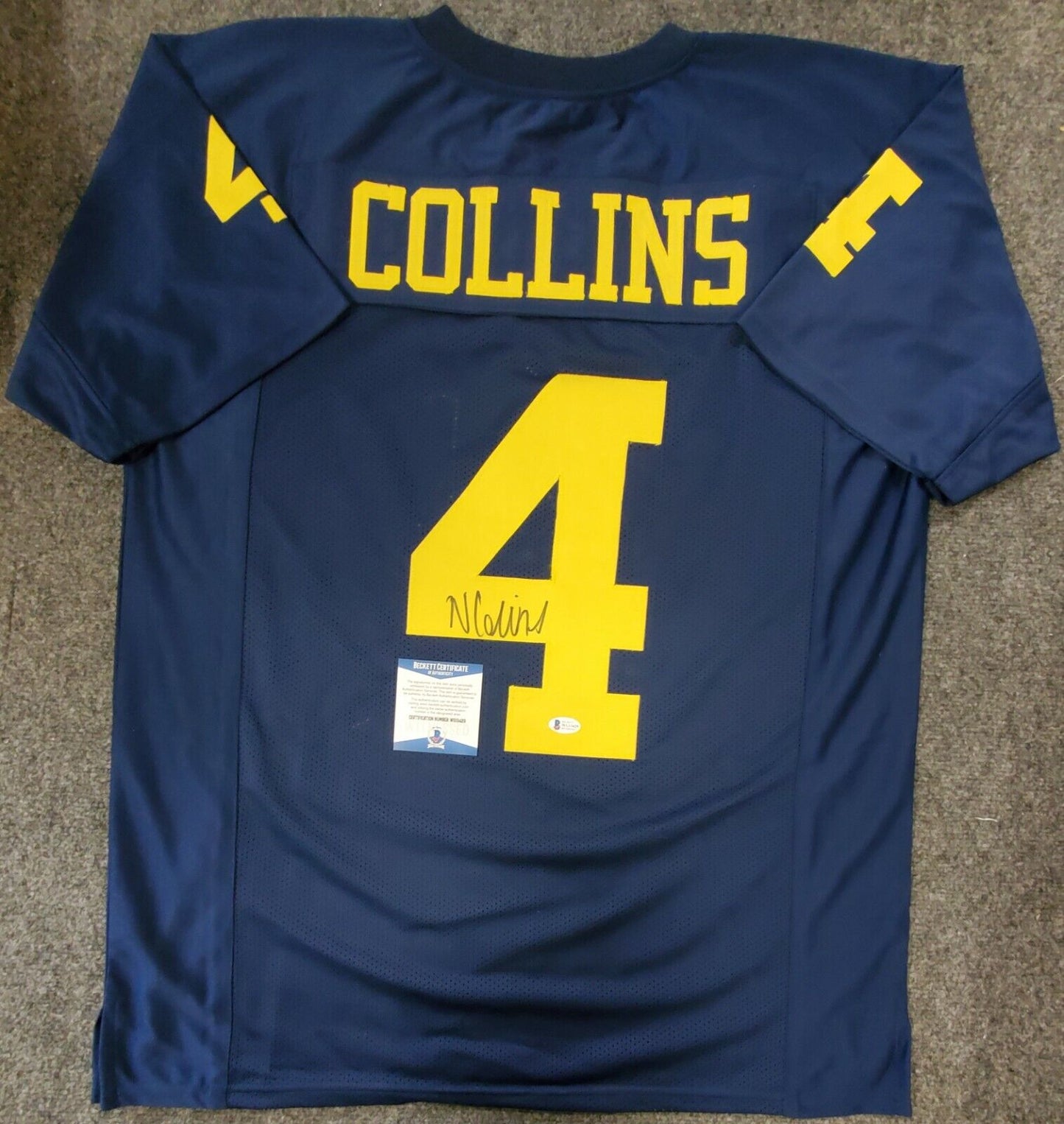 Michigan Wolverines Nico Collins Autographed Signed Jersey Beckett Coa