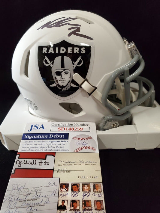 Las Vegas Raiders Malcolm Koonce Autographed Signed Lunar Mini Helmet Jsa Coa