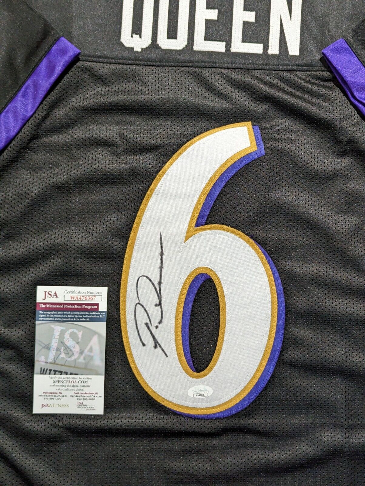 Patrick Queen Signed Baltimore factory Ravens Jersey (JSA)