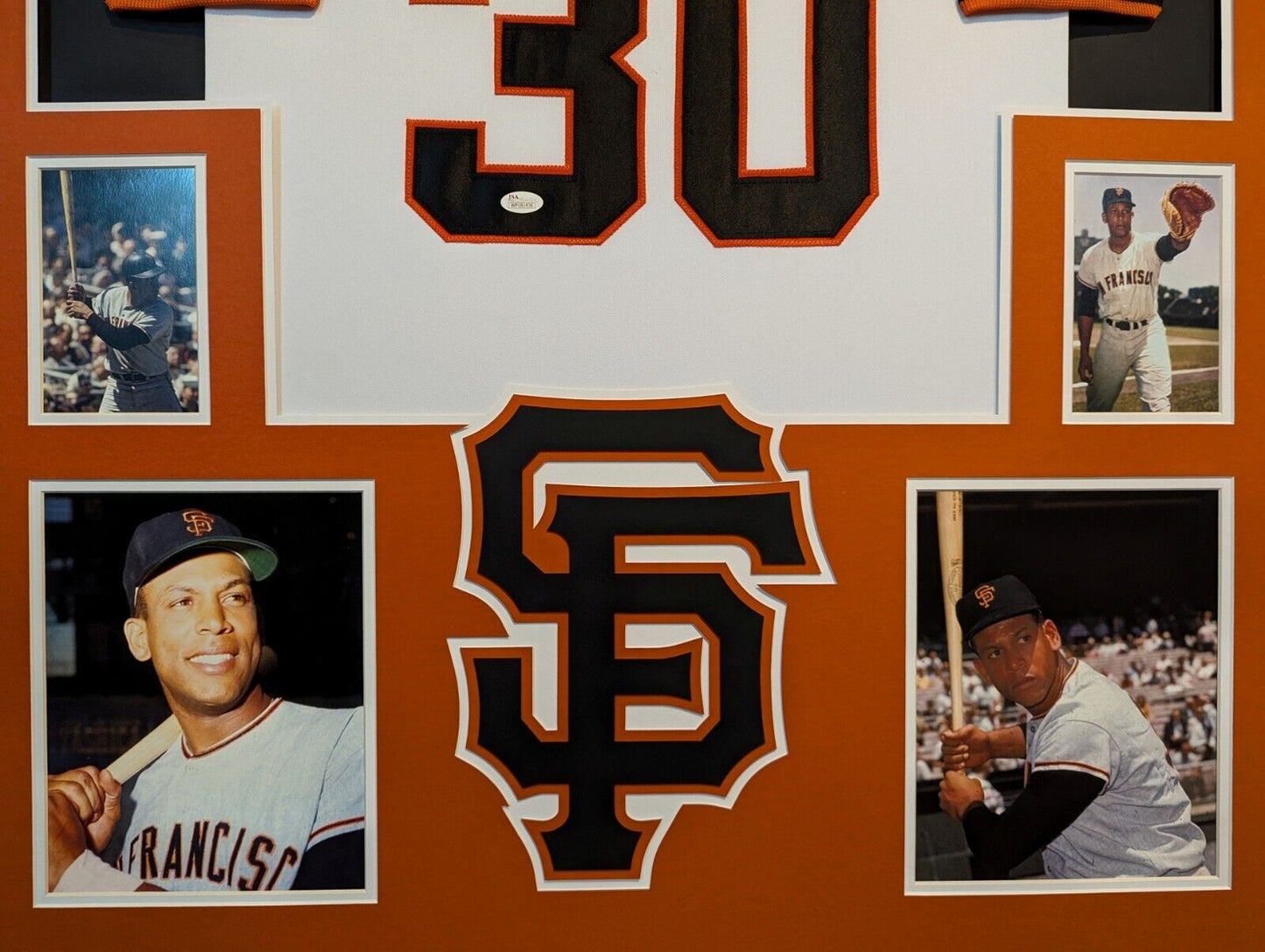 Framed San Francisco Giants Orlando Cepeda Autographed Signed Jersey Jsa Coa