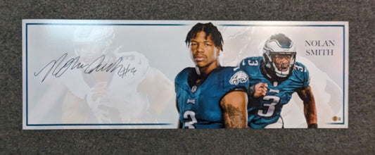 Philadelphia Eagles Nolan Smith Jr Autographed Signed 36X12 Panoramic Beckett