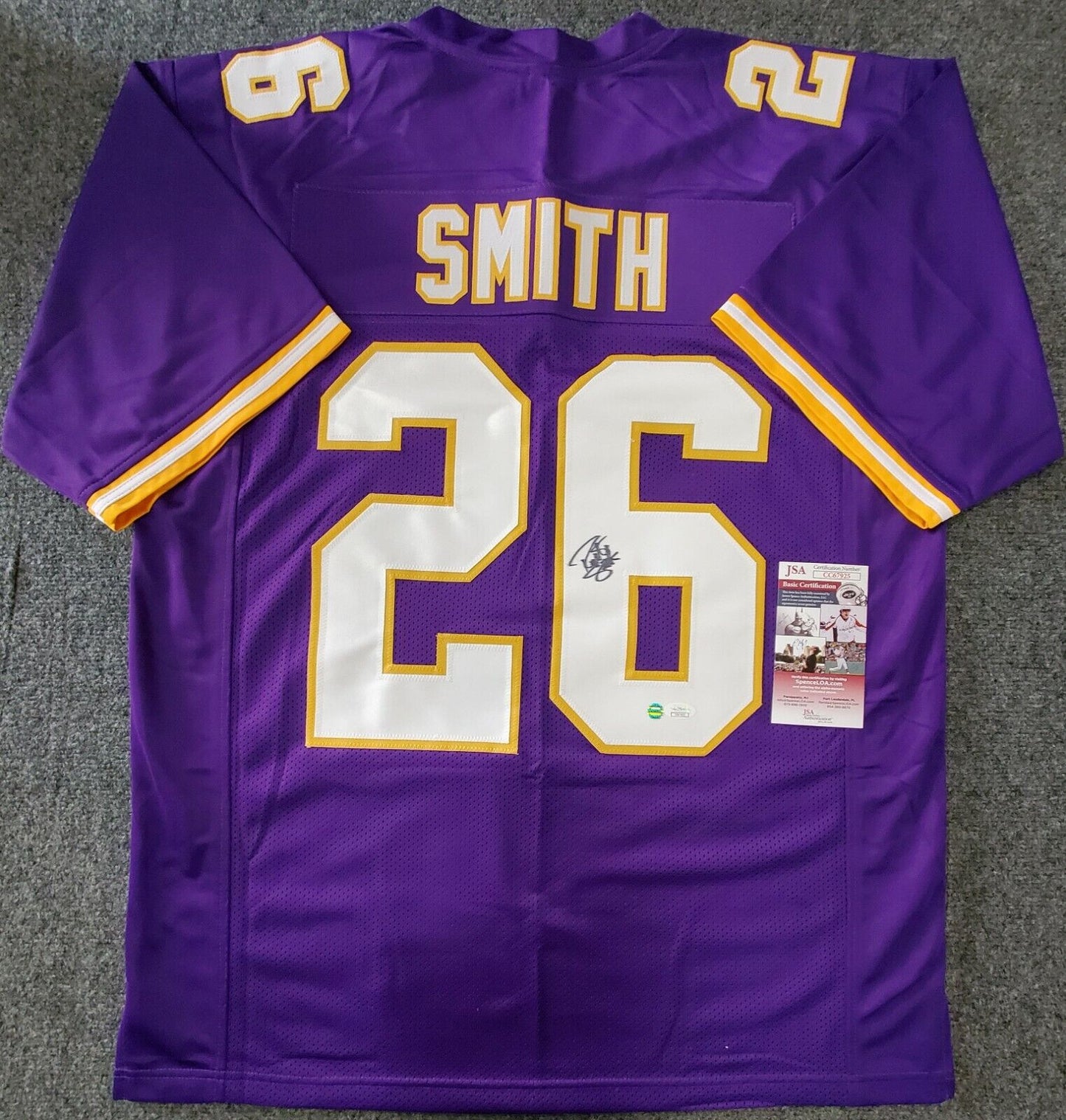 Minnesota Vikings Robert Smith Jr Autographed Signed Jersey Jsa Coa