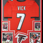 MVP Authentics Framed Atlanta Falcons Michael Vick Autographed Signed Jersey Jsa Coa 405 sports jersey framing , jersey framing