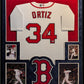 Suede Framed David Ortiz Autographed Signed Boston Red Sox Jersey Beckett Holo