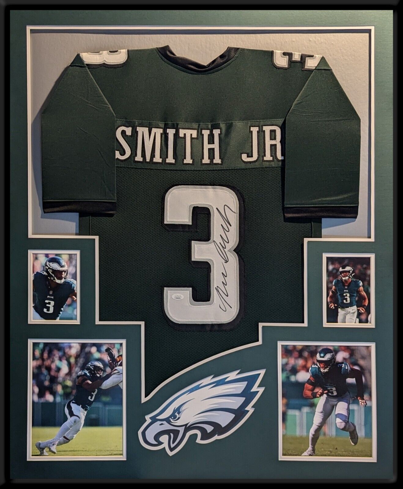 Framed Philadelphia Eagles Nolan Smith Jr Autographed Signed Jersey Jsa Coa