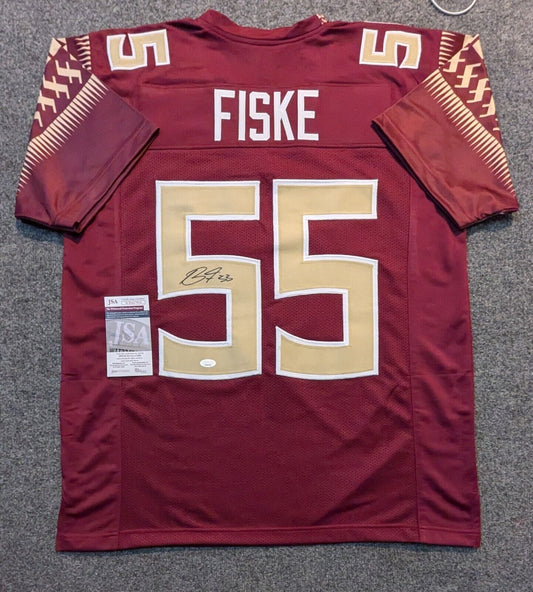 Florida State Seminoles Braden Fiske Autographed Signed Jersey Jsa Coa