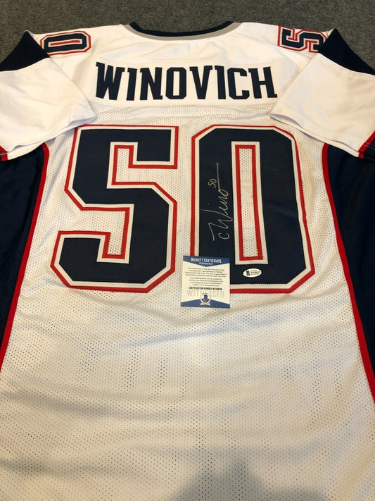 MVP Authentics New England Patriots Chase Winovich Autographed Signed Jersey Beckett Coa 116.10 sports jersey framing , jersey framing