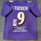 Baltimore Ravens Justin Tucker Autographed Signed Stat Jersey Jsa Coa