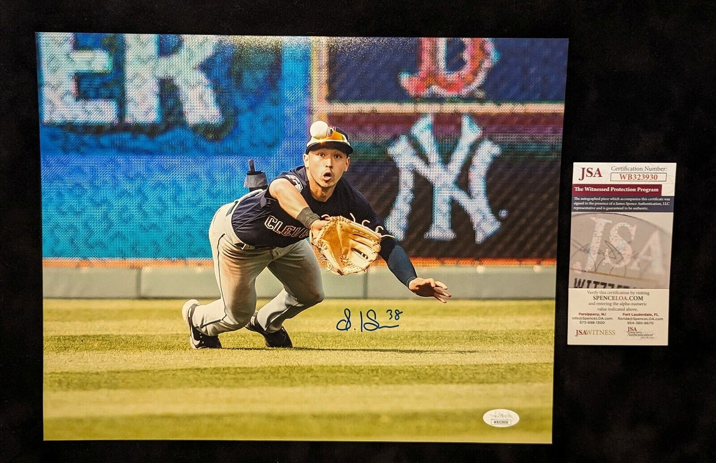 MVP Authentics Cleveland Guardians Steven Kwan Autographed Signed 11X14 Photo Jsa Coa 148.50 sports jersey framing , jersey framing