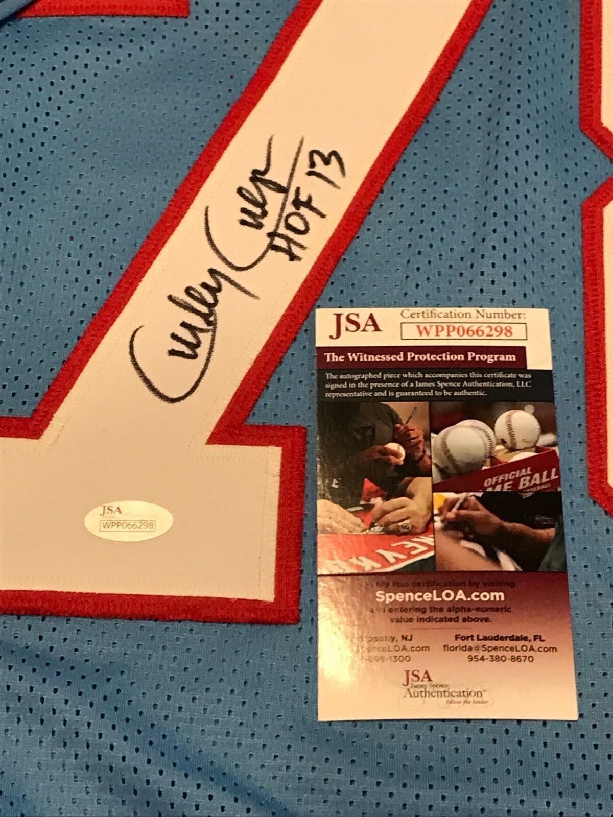 MVP Authentics Houston Oilers Curley Culp Autographed Signed Inscribed Jersey Jsa  Coa 99 sports jersey framing , jersey framing