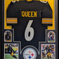 Framed Pittsburgh Steelers Patrick Queen Autographed Signed Jersey Jsa Coa