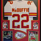 Framed Kansas City Chiefs Trent Mcduffie Autographed Signed Jersey Beckett Holo