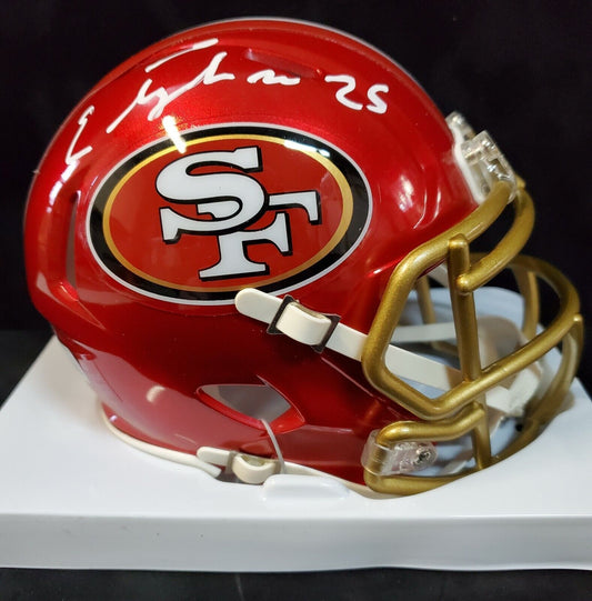 MVP Authentics S.F. 49Ers Elijah Mitchell Autographed Signed Flash Mini Helmet Beckett Holo 116.10 sports jersey framing , jersey framing